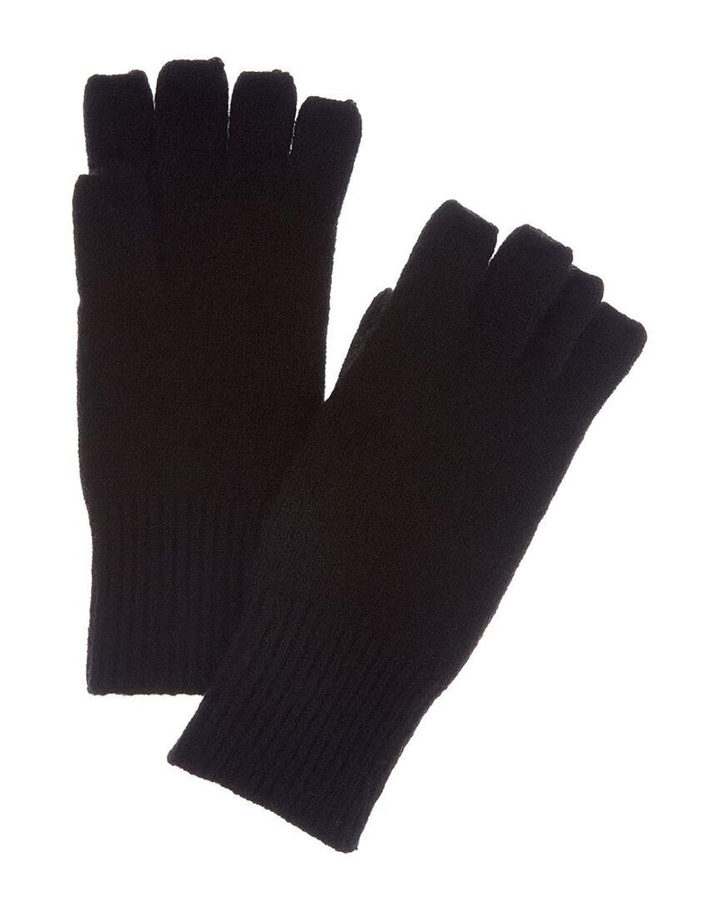 Phenix Black Cashmere Fingerless Gloves