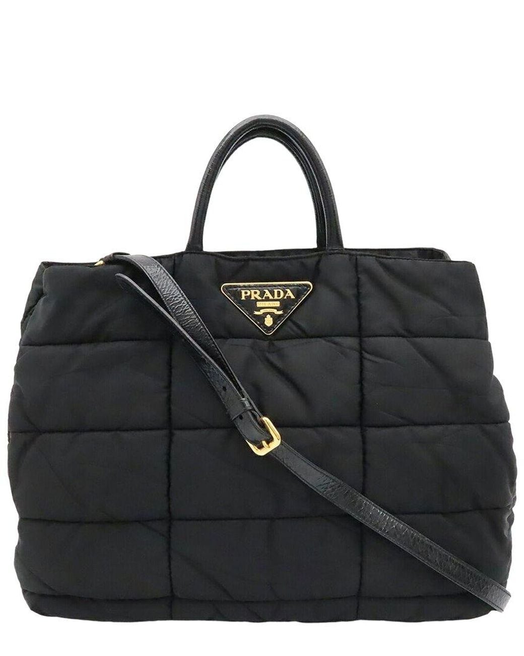 Prada Black Quilted Nylon Tote (Authentic Pre-Loved)