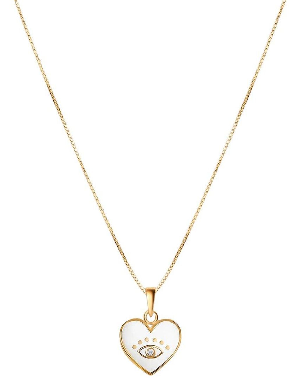 Karma and Luck Metallic Plated Cz Pendant Necklace