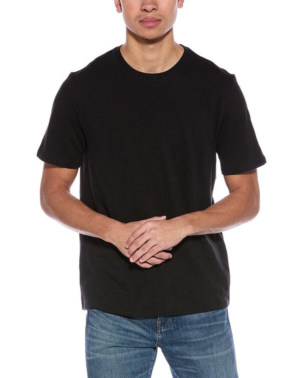 Vince Black Slub T-Shirt for men