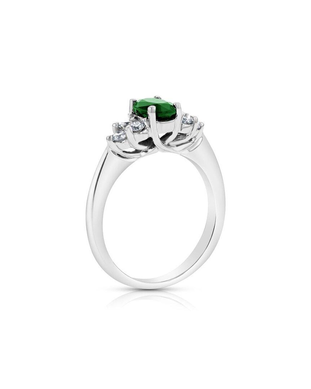 LEVARON Green 14K 0.95 Ct. Tw. Diamond & Emerald Ring