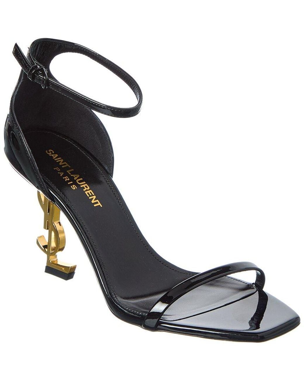 Saint Laurent Metallic Opyum 85 Patent Sandal
