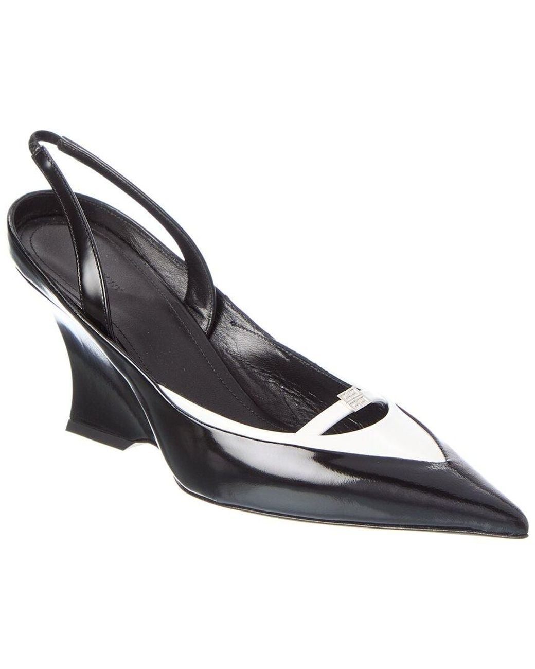 Givenchy Metallic Raven Leather Slingback Pump