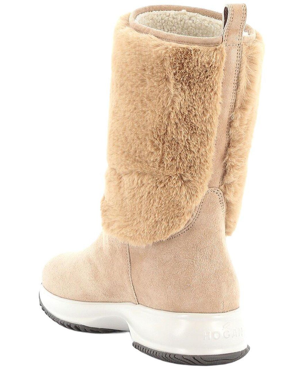 Hogan Natural Interactive Leather Bootie