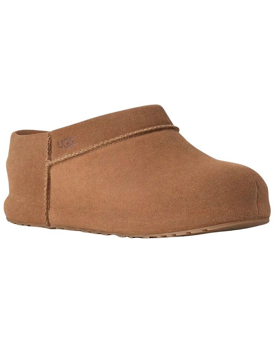 Ugg Brown Enwrap Suede Clog