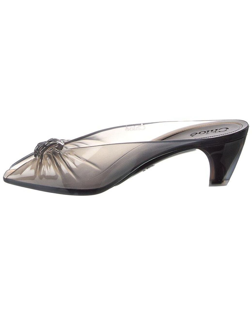 Chloé Gray Jelly Mule