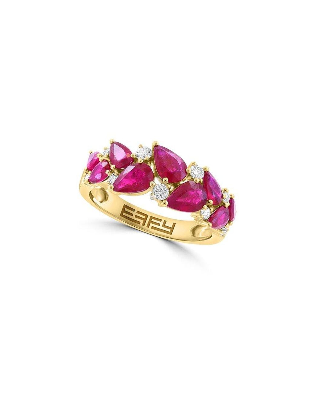 Effy Fine Jewelry Pink 14K 3.24 Ct. Tw. Diamond & Ruby Ring