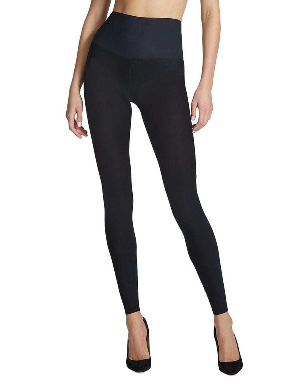 Commando Blue Fleece Lined Footless Tight