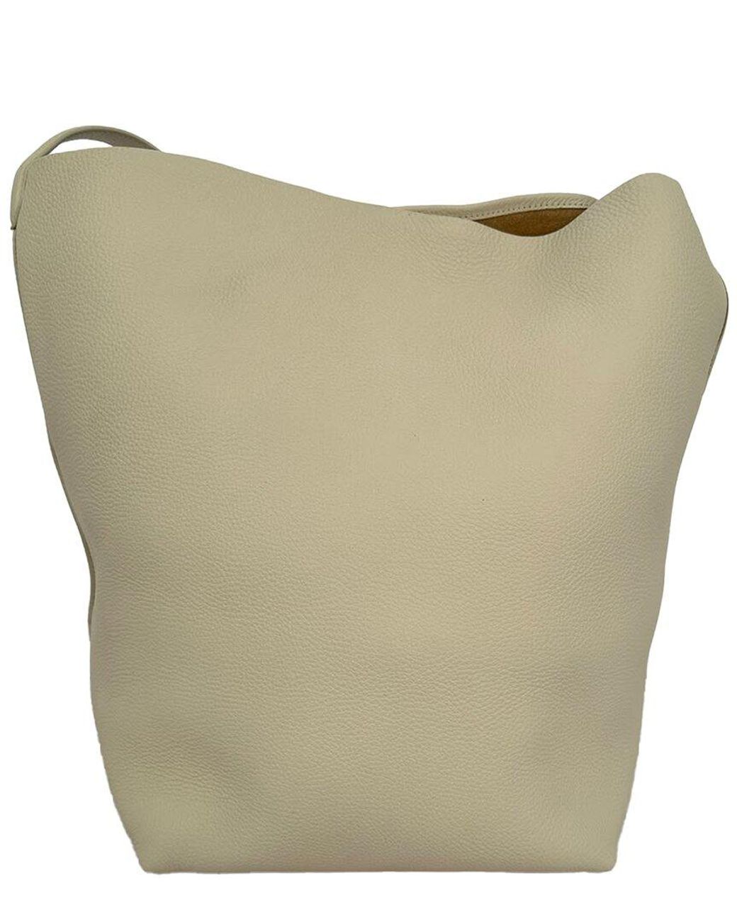 The Row Green Ivory Leather Park Tote (Authentic Pre-Loved)
