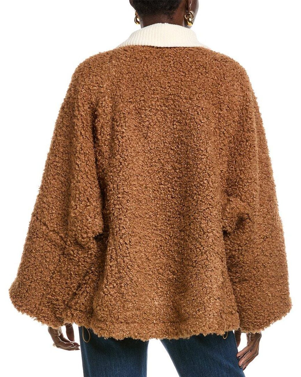 Toccin Brown Serafina Oversized Wool-Blend Popover