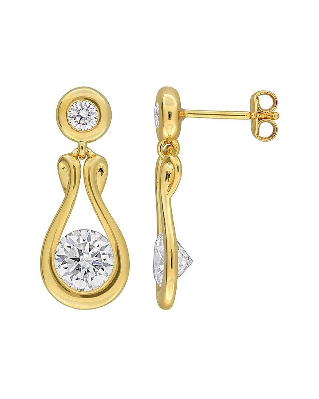 Rina Limor Metallic 2.80 Ct. Tw. Created Moissanite Drop Earrings