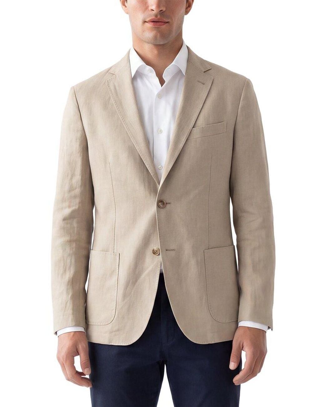 Corneliani Natural Cc Collection Linen-Blend Jacket for men