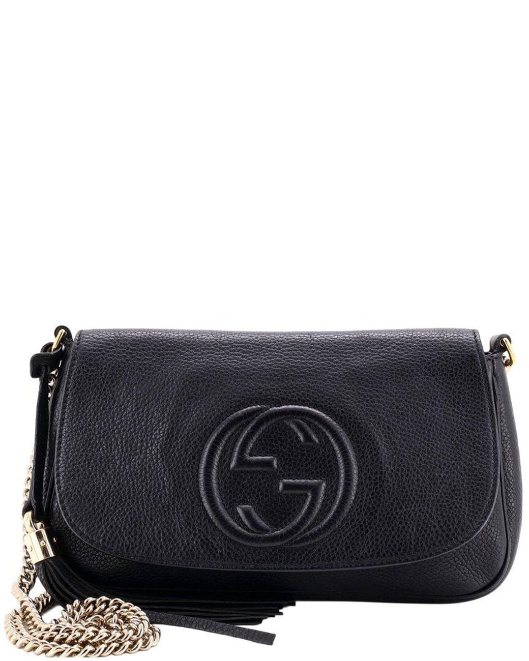 Gucci Black Sheep Leather Soho Chain Crossbody Medium (Authentic Pre-Loved)