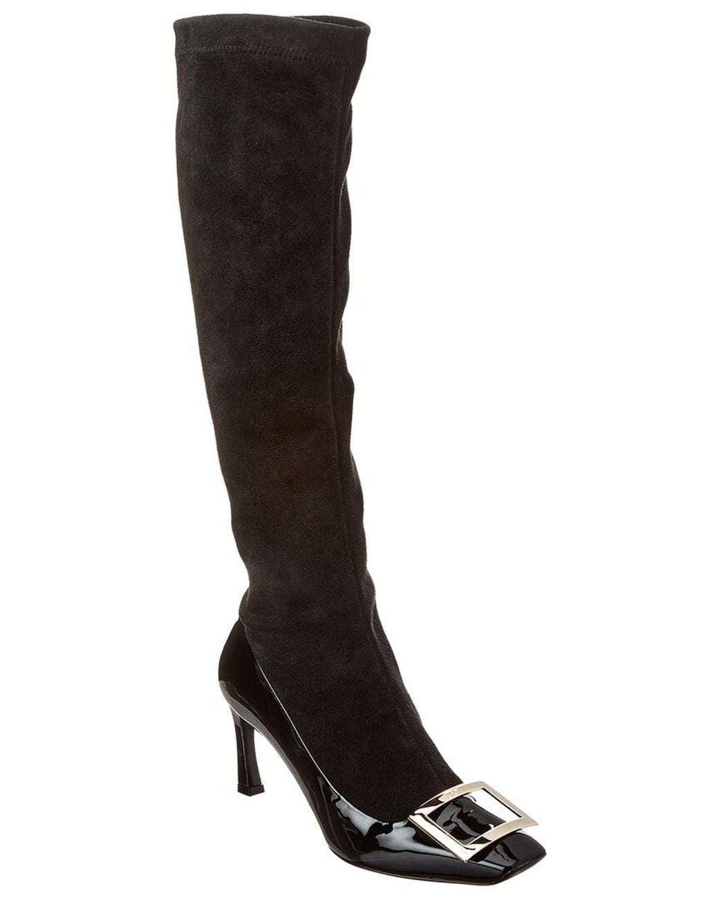 Roger Vivier Black Trompette Patent Boot
