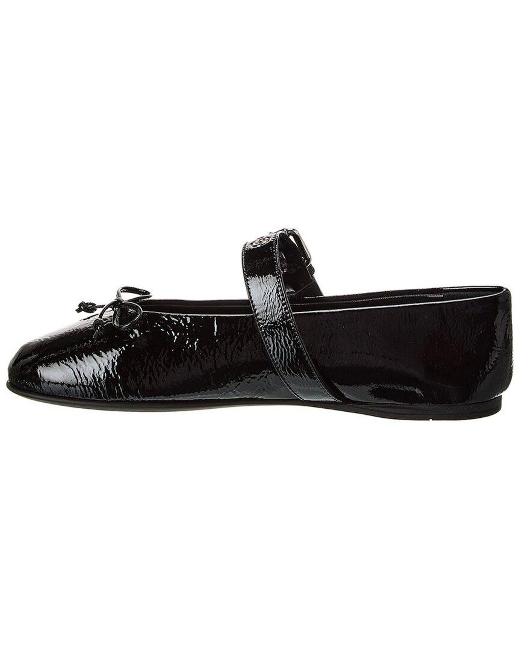 Miu Miu Black Bow Patent Flat