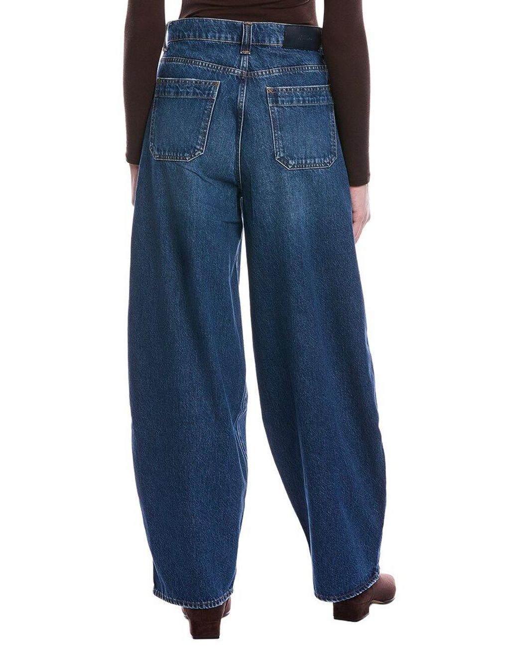7 For All Mankind Blue Le Studded Balloon Jean