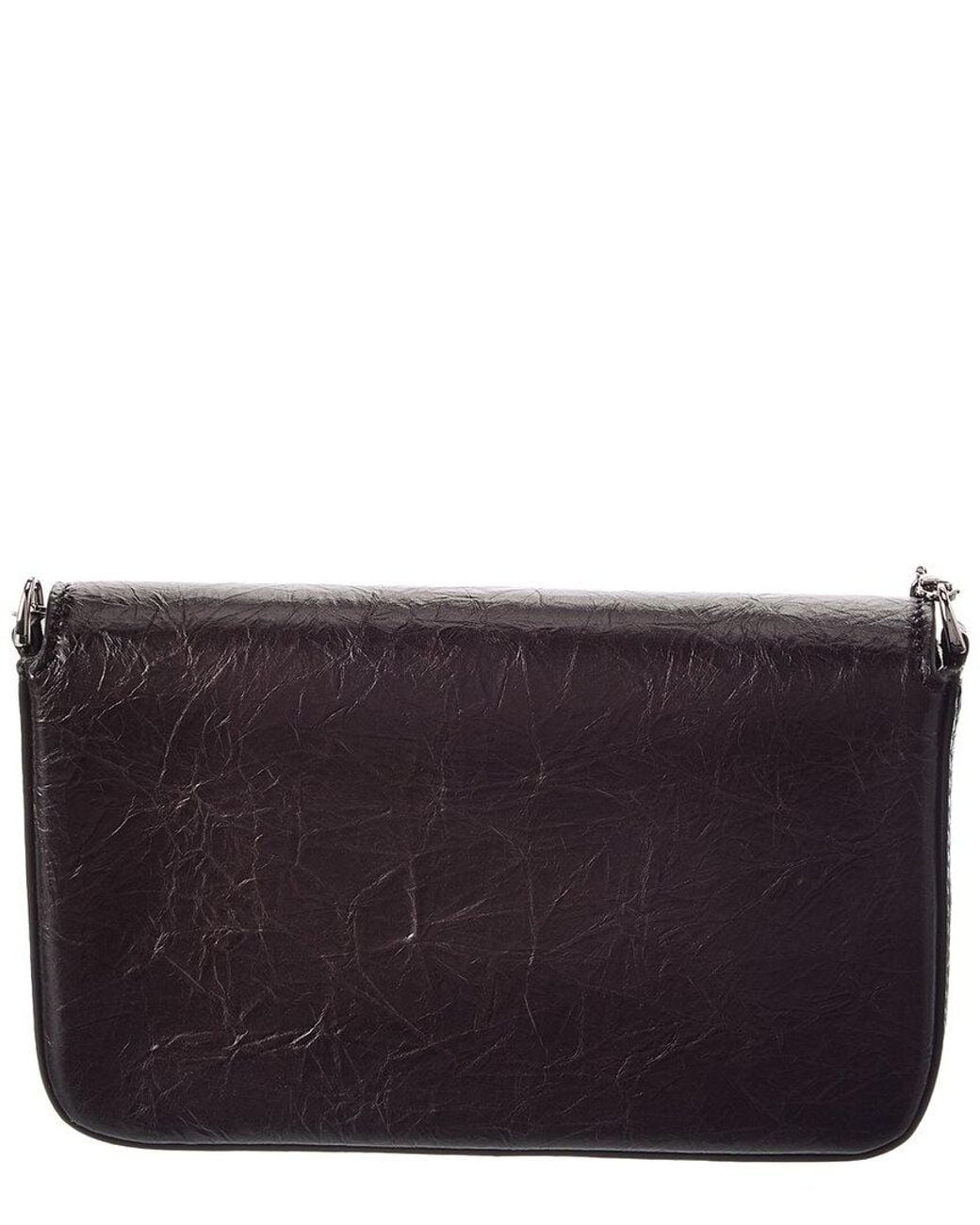 Fendi Purple Tube Leather Compact Wallet On Chain