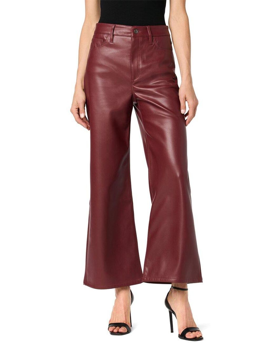Joe's Jeans Red Joes Jeans Wide Leg Burgundy Ankle Jean