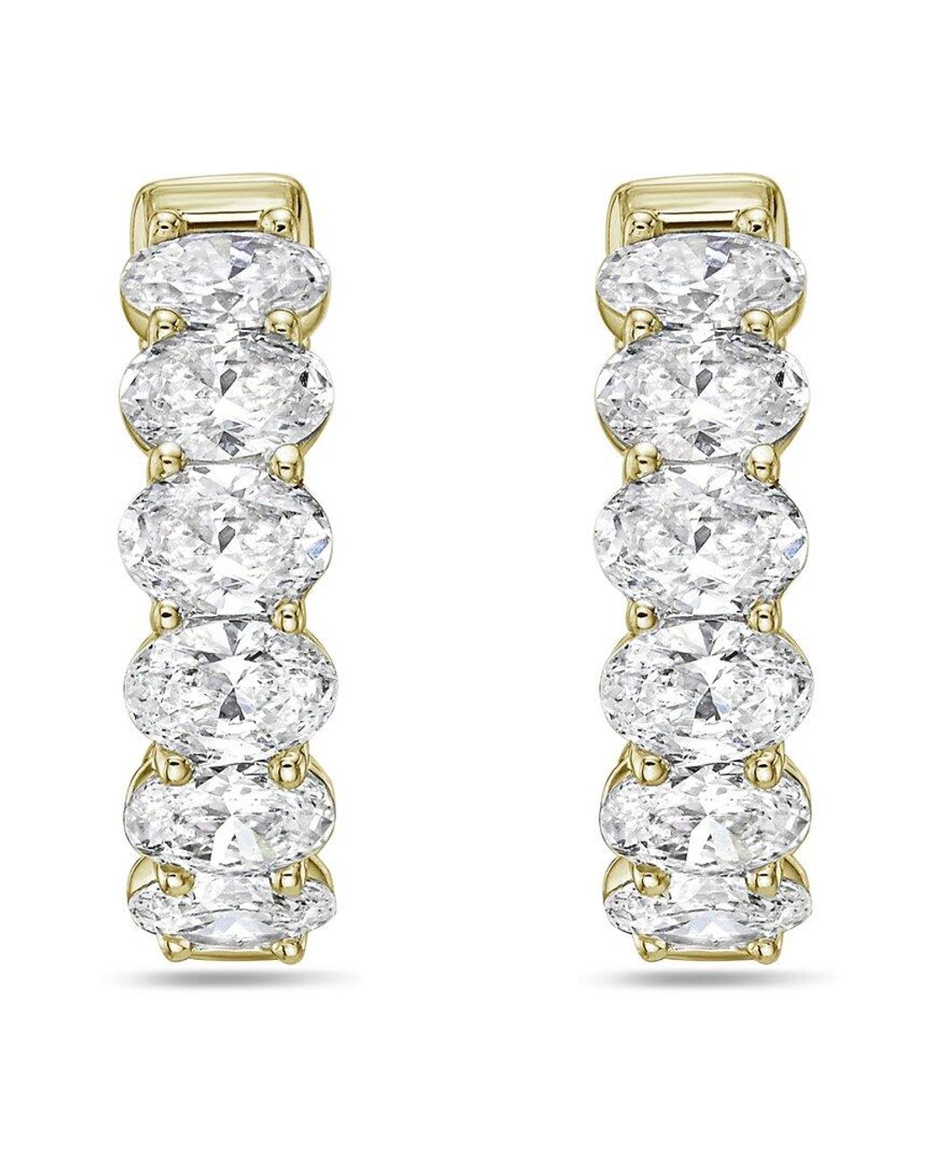 Diana M White Diana M. 14K 2.22 Ct. Tw. Lab-Grown Diamond Huggie Earrings
