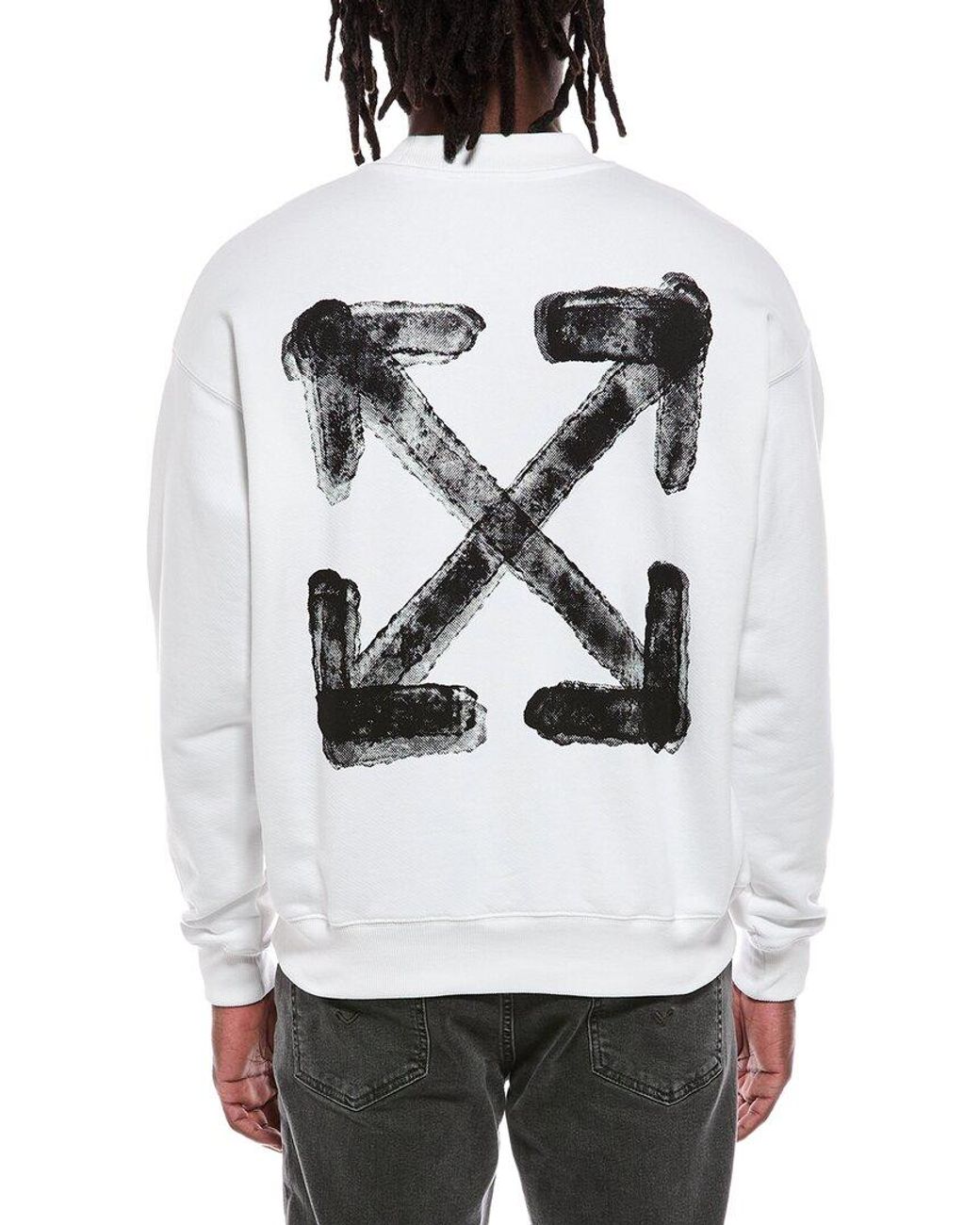 Off-White c/o Virgil Abloh Gray Off- Crewneck Sweatshirt for men