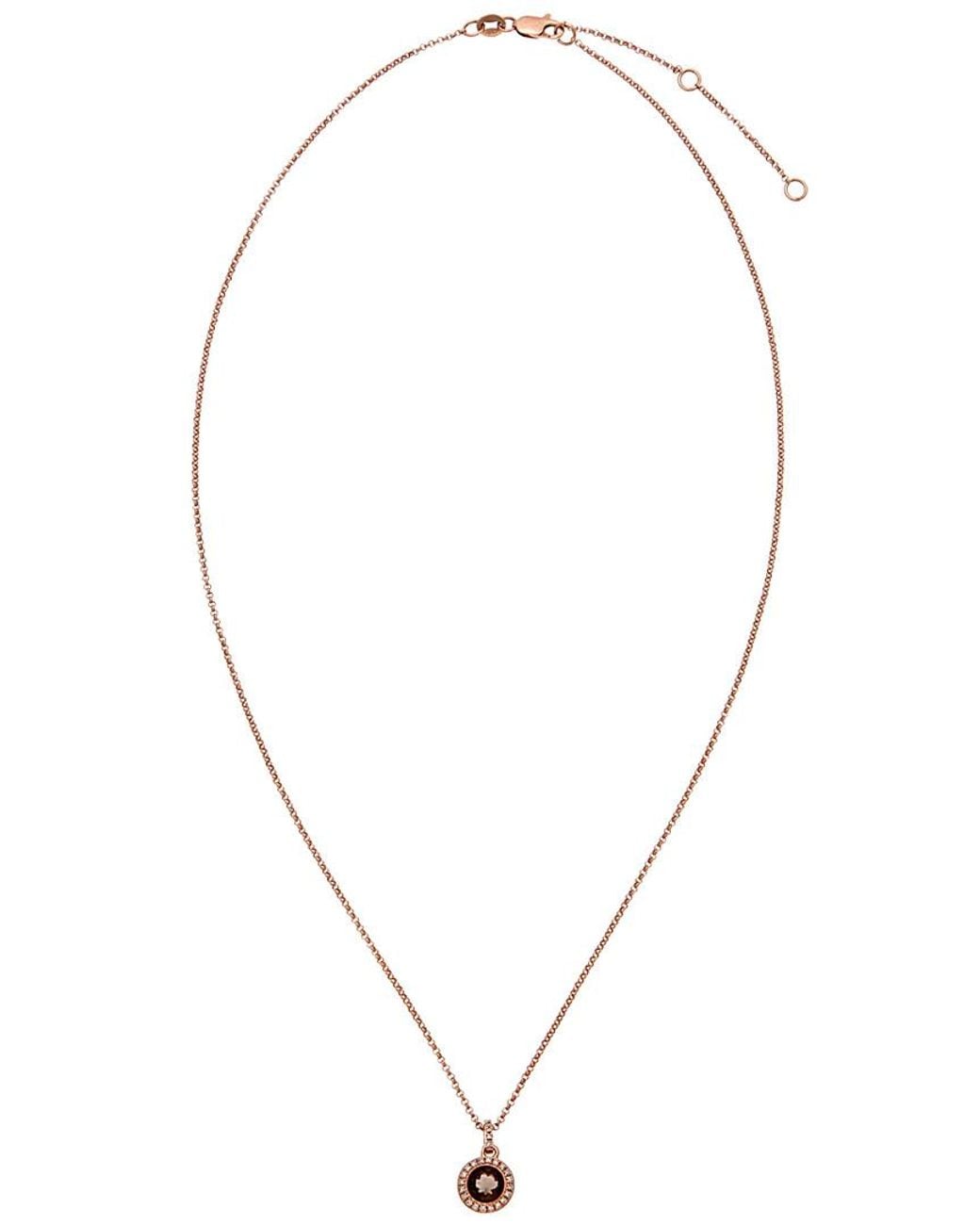 Diana M White Fine Jewelry 14k Rose Gold 0.66 Ct. Tw. Diamond & Topaz Necklace