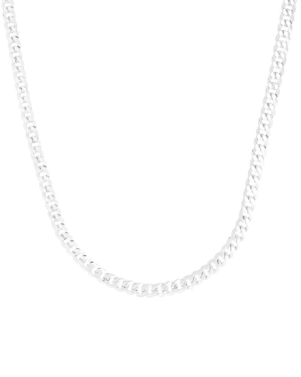 Italian Silver White Chain Necklace for men