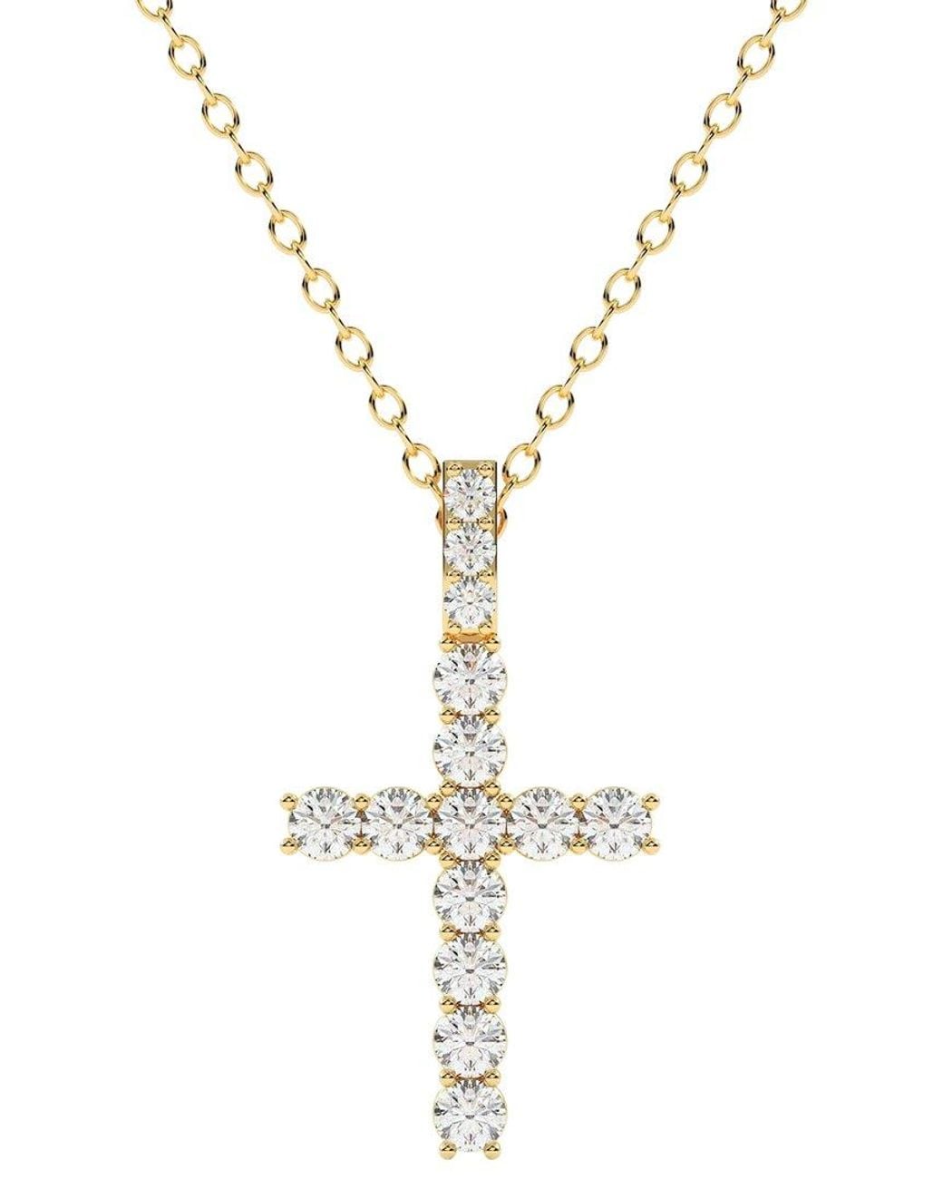 Diamond Select Cuts Metallic 14K 1.50 Ct. Tw. Diamond Pendant Necklace