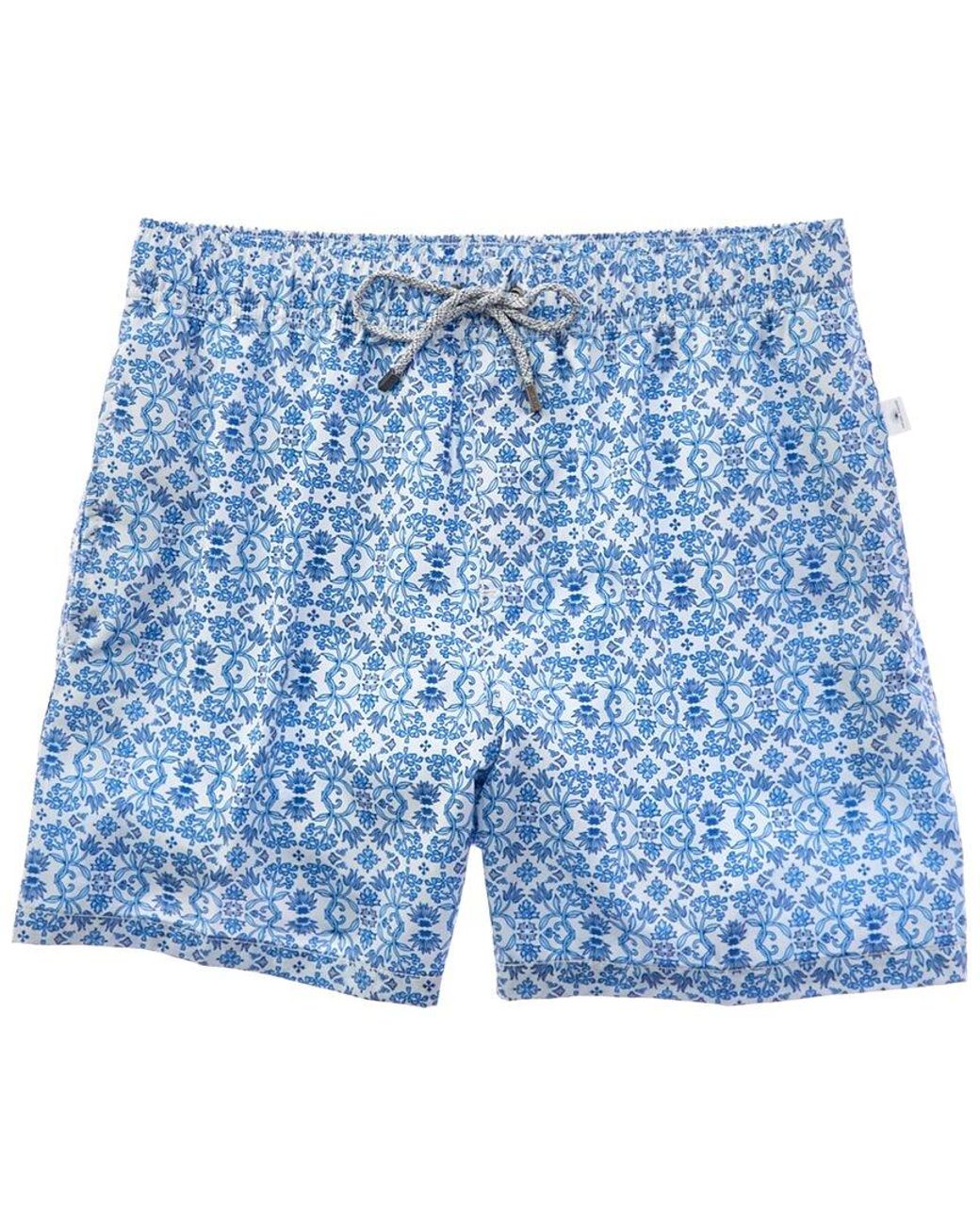 Vintage Summer Blue 4-Way Swim Short for men