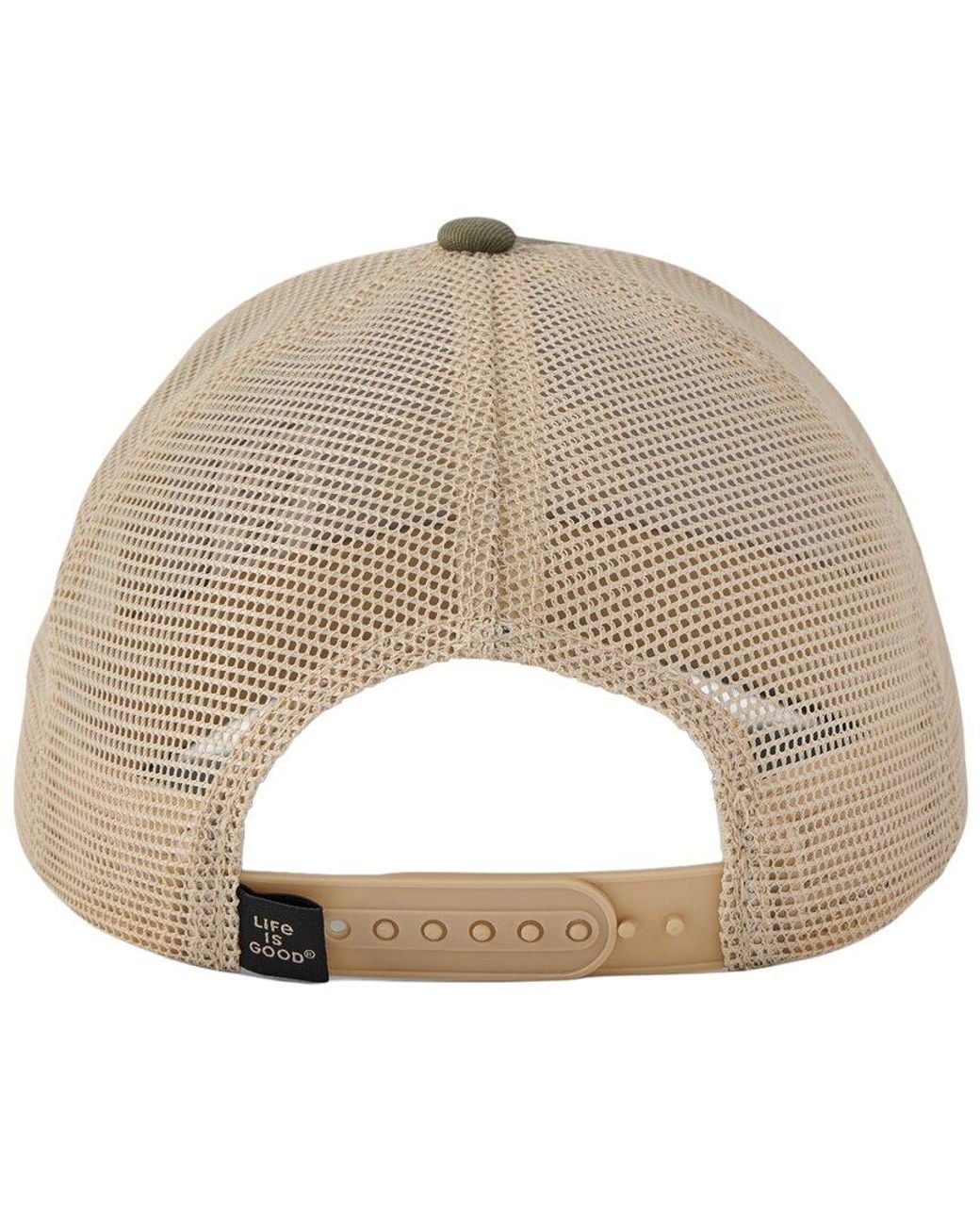 Life Is Good. Green Trucker Hat for men
