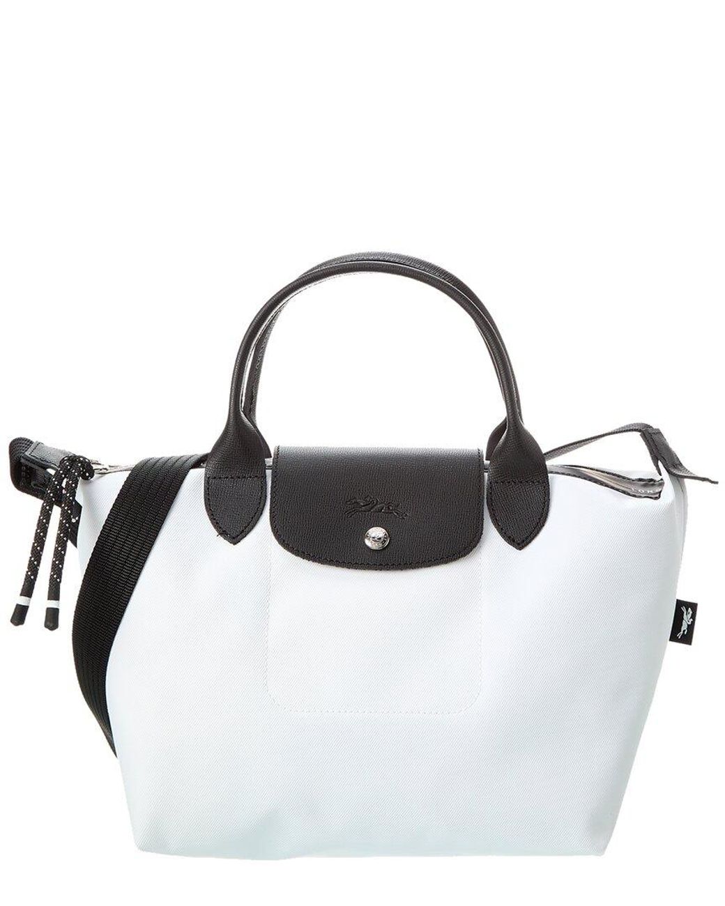 Longchamp Le Pliage Energy Canvas Bag in White | Lyst