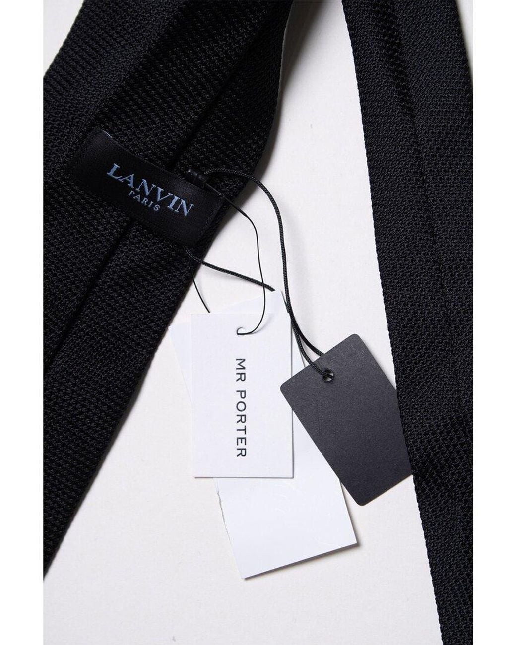 Lanvin Black Structured Tie (Authentic Pre-Loved)