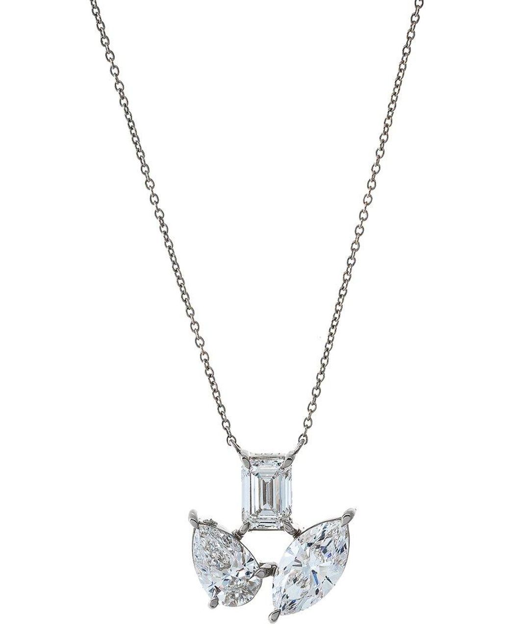 By Adina Eden Metallic 14K 3.33 Ct. Tw. Lab-Grown Diamond Necklace