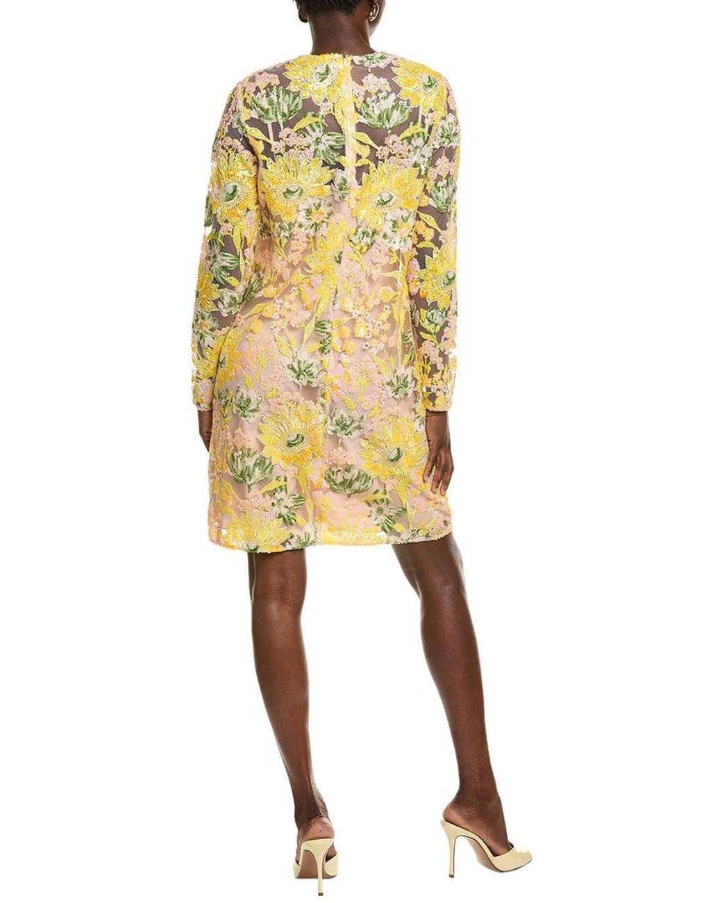 Lela Rose Yellow Mini Dress
