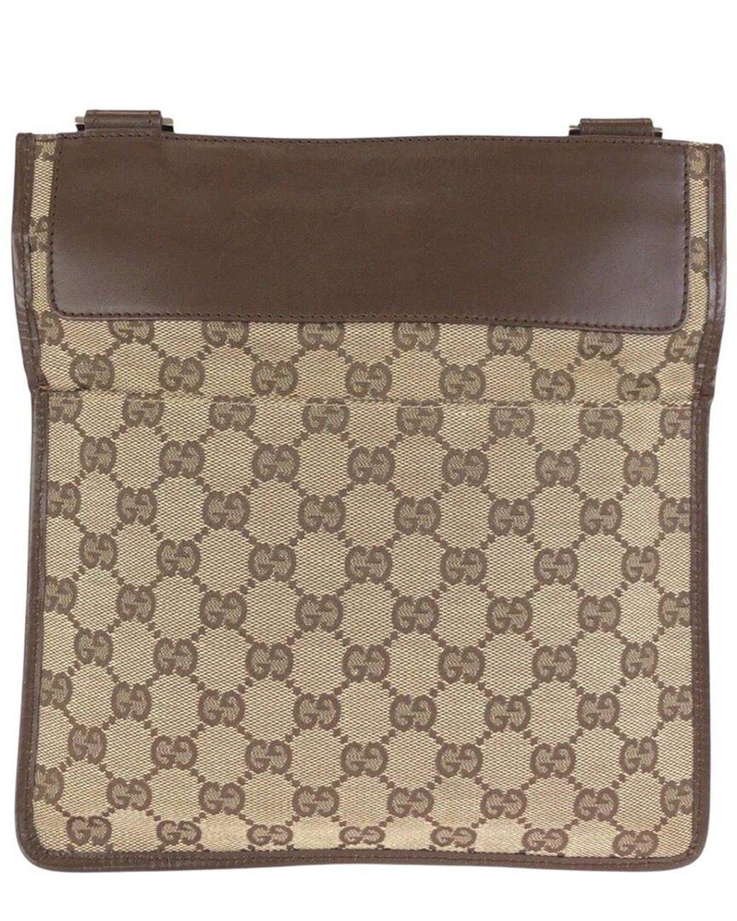 Gucci Brown Gg Canvas & Leather Messenger Bag (authentic Pre-loved)
