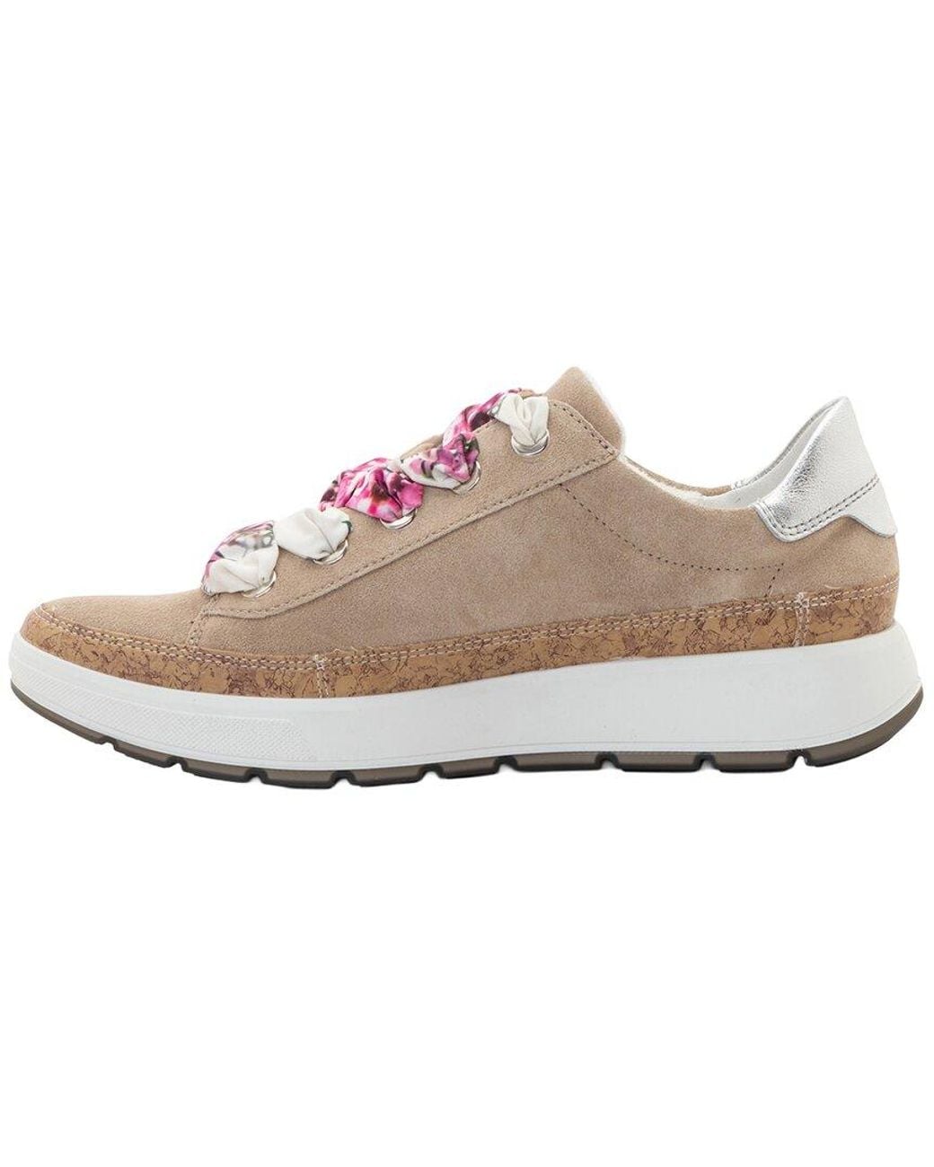 Ara Pink Rem Suede & Leather Sneaker