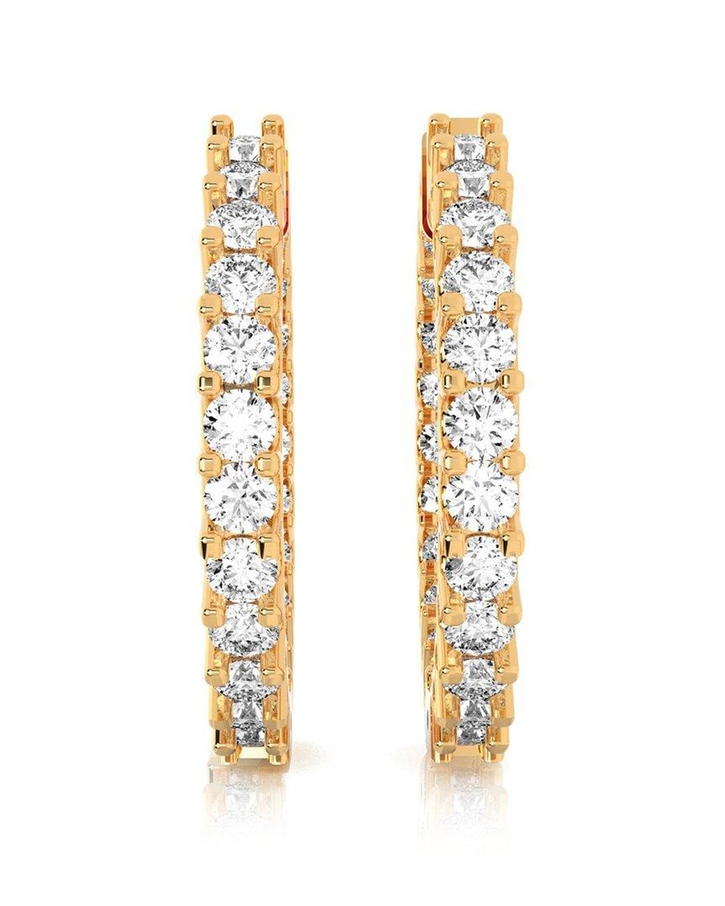 Amairah Metallic Rose Over 5.00 Ct. Tw. Lab-Grown Diamond Hoop Earrings