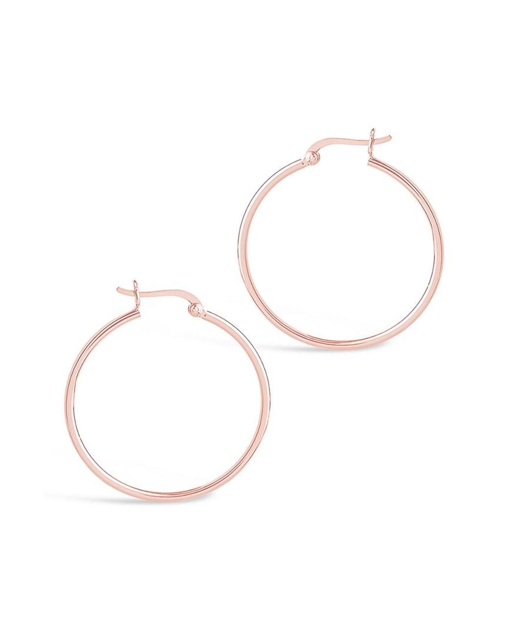 Sterling Forever Multicolor 14k Rose Gold Vermeil Hoops