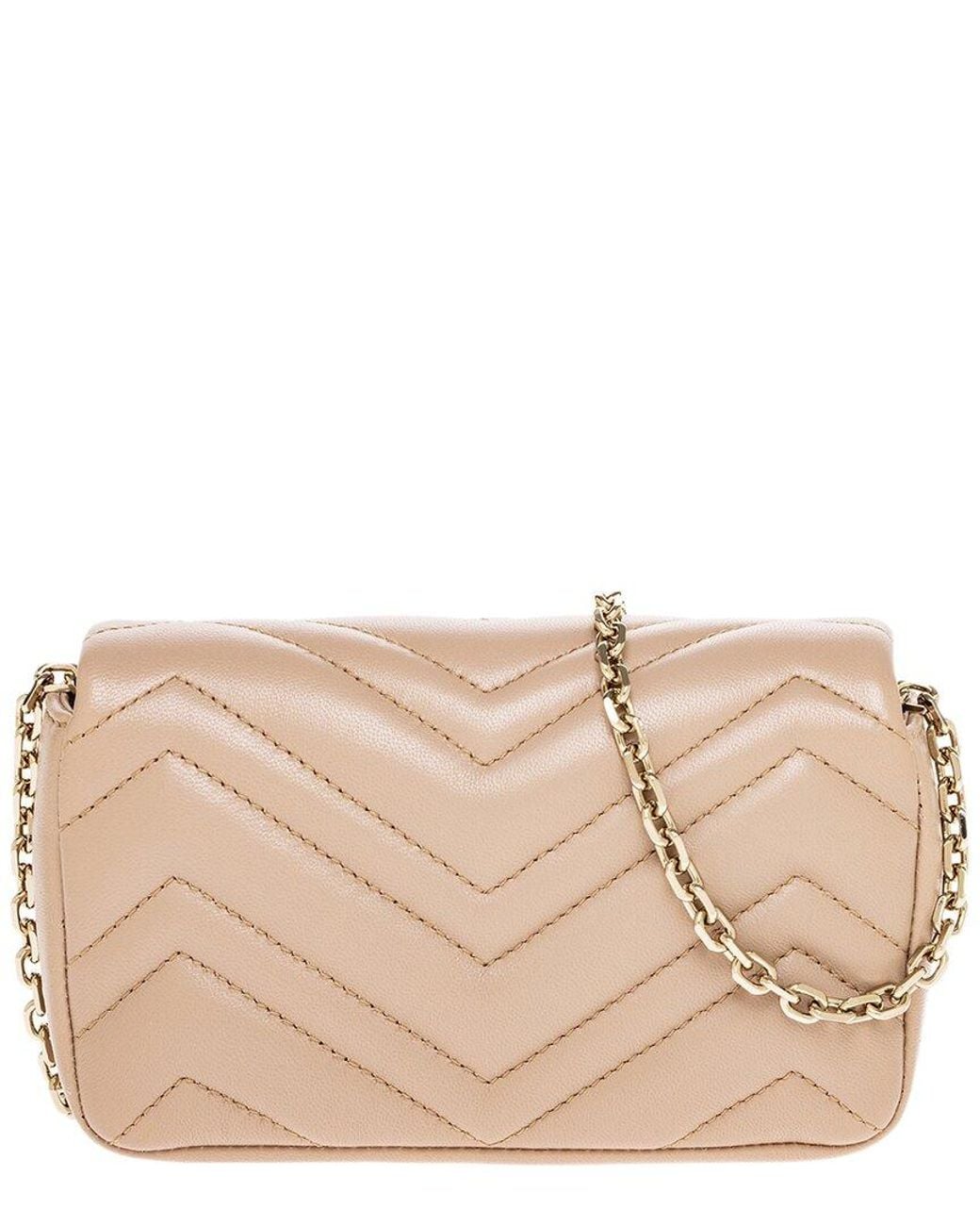 Gucci Natural Gg Marmont Mini Leather Mini Bag