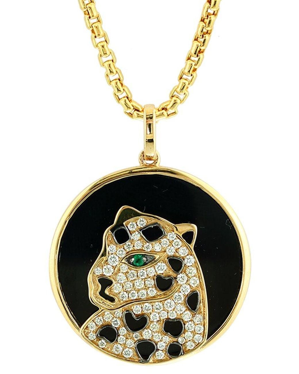 Effy Fine Jewelry Metallic 14K 0.46 Ct. Tw. Diamond & Emerald Necklace