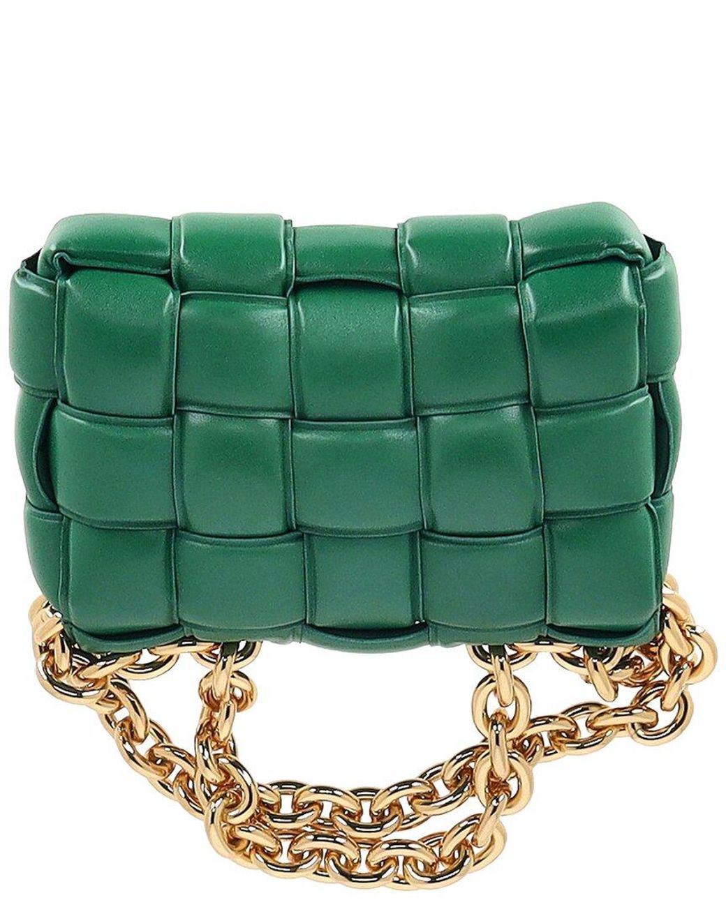 Bottega Veneta Green Padded Cassette Shoulder Bag (Authentic Pre-Loved)