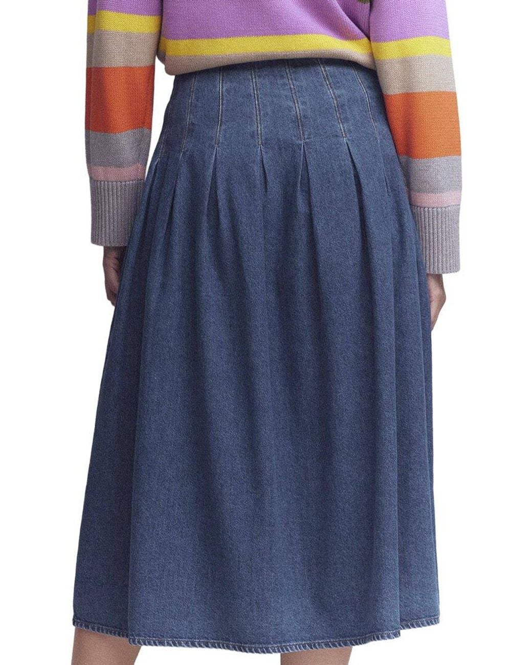 Boden Blue Valentina Denim Skirt