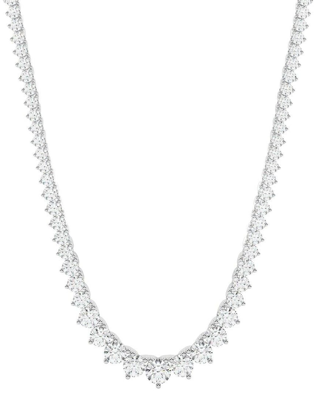 Diamond Select Cuts White 14K 10.00 Ct. Tw. Diamond Pendant Necklace