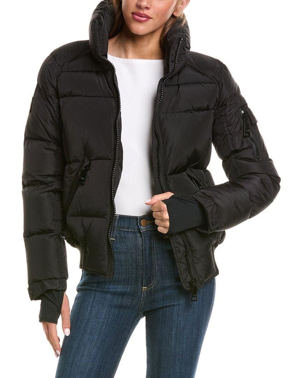 Sam. Black Down Bomber Jacket
