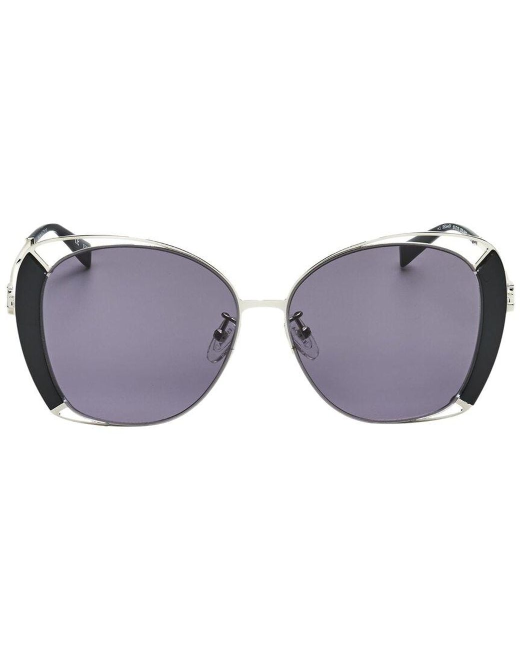 ESCADA Blue Round Smoke Mirror Sunglasses