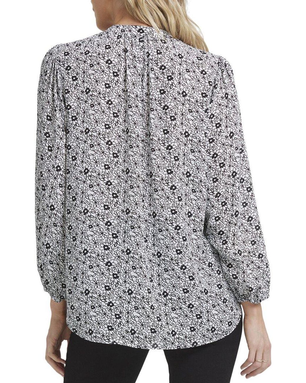NYDJ Gray Popover Blouse