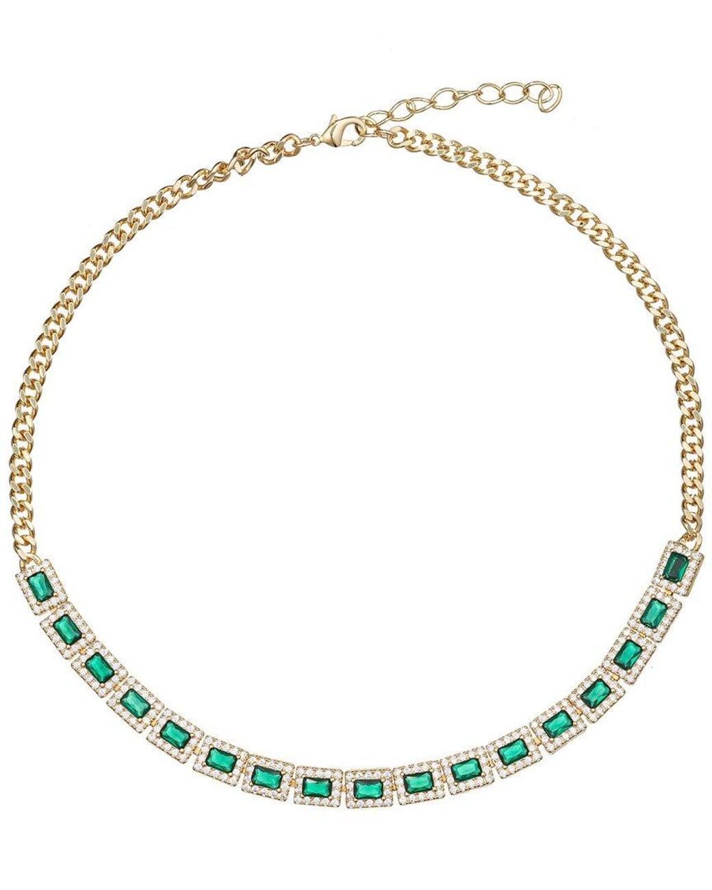 Eye Candy LA Metallic Cz Riley Dainty Necklace