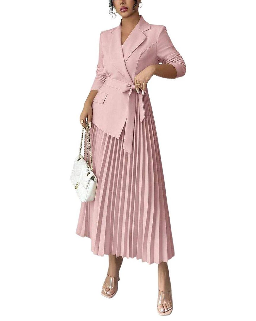 XIRELLI Pink Solid Maxi Dress