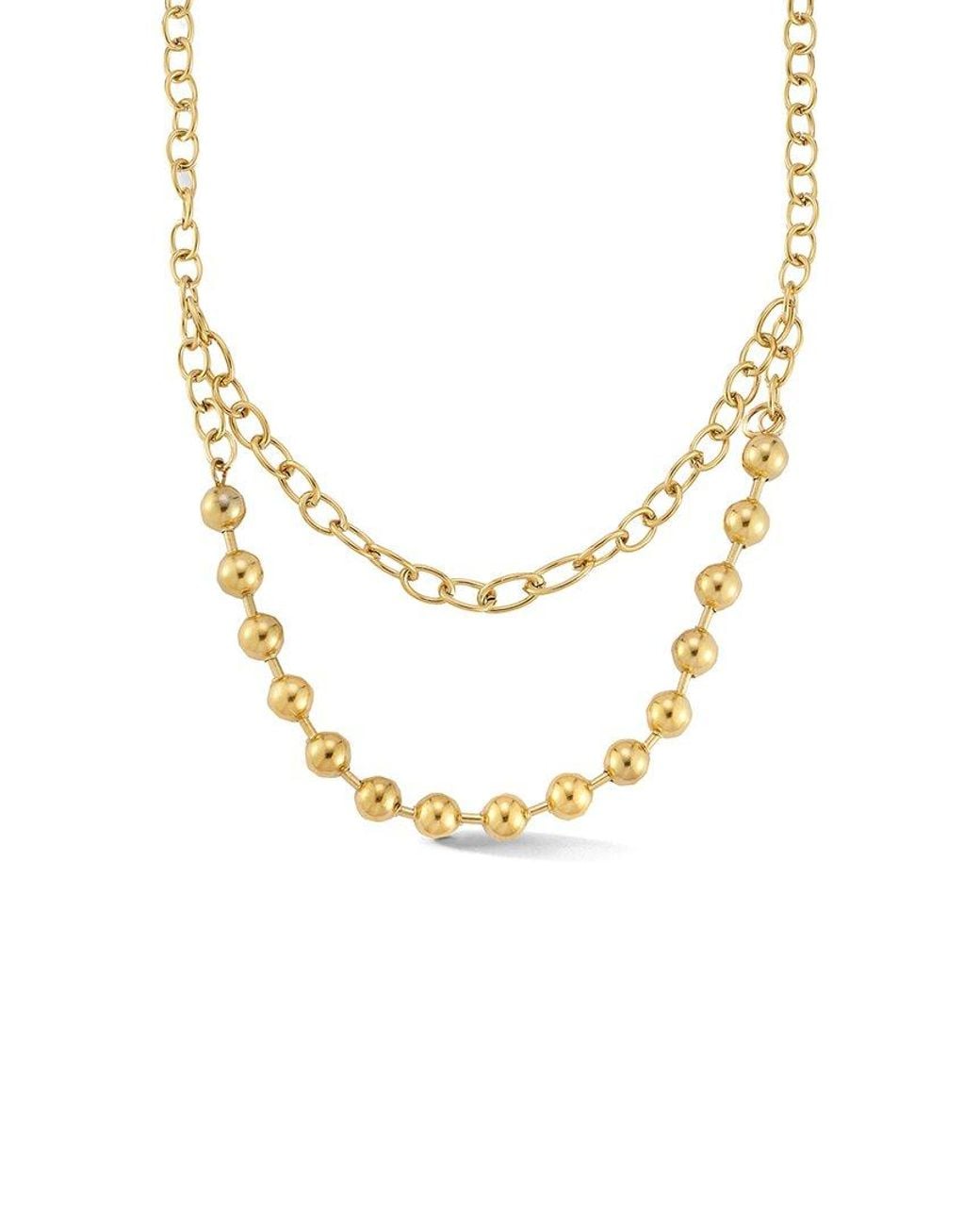 Glaze Jewelry Metallic Plated Layered Chain Necklace