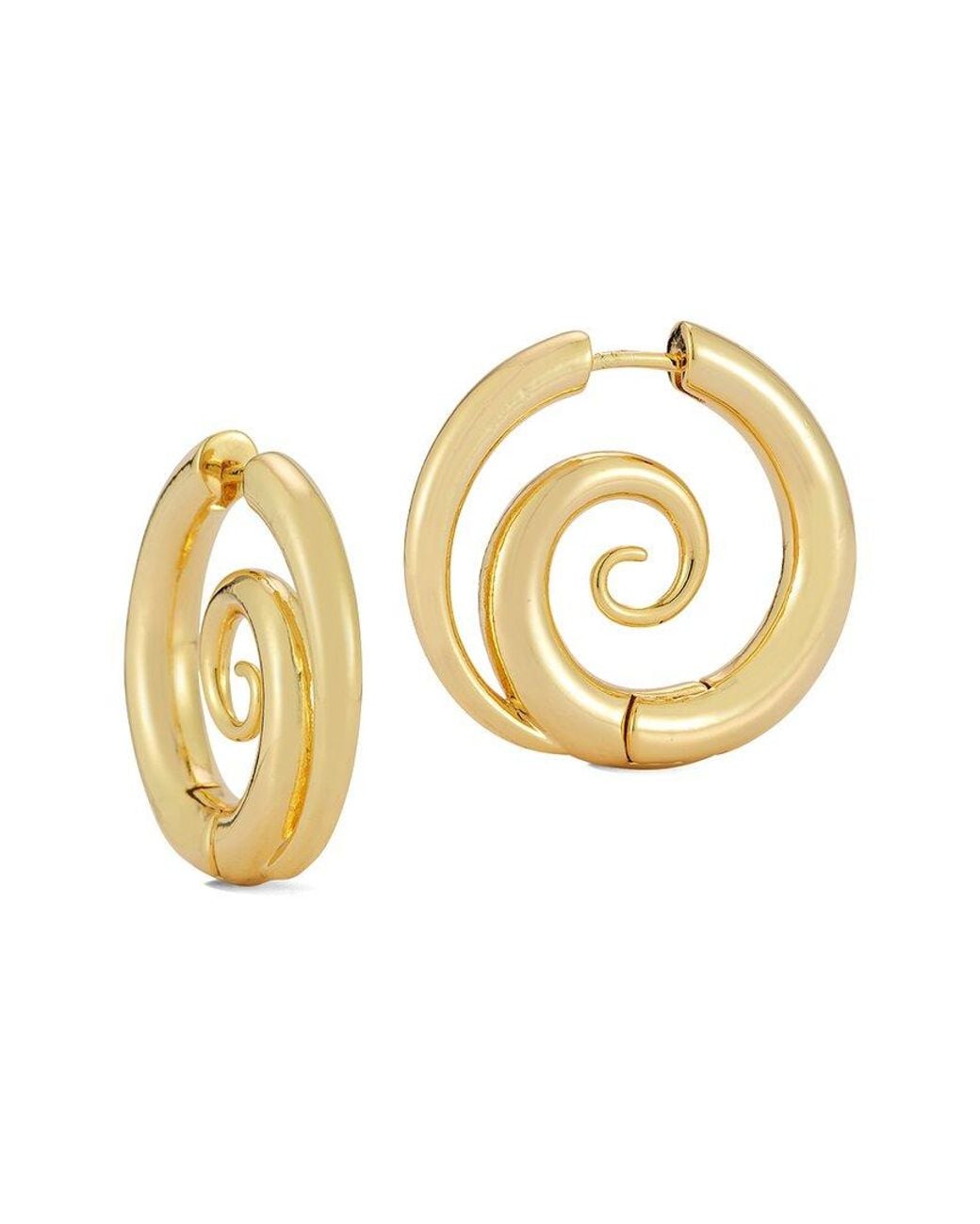 Glaze Jewelry Metallic Plated Swirl Hoop Earrings