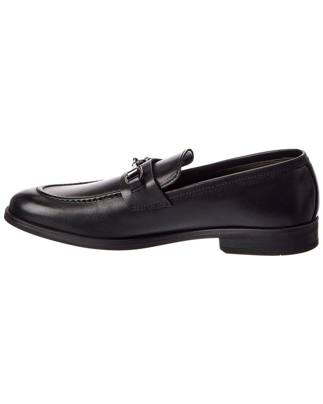M by Bruno Magli Black Renato Bit Leather Loafer for men